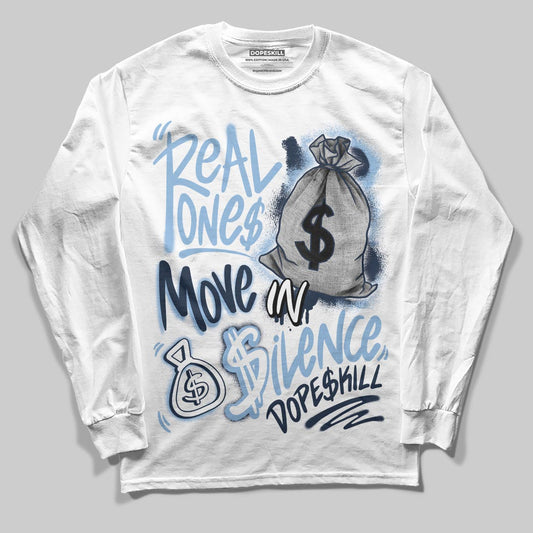 Asics Gel-Cumulus 16 Wash/Independence Blue DopeSkill Long Sleeve T-Shirt Real Ones Move In Silence Graphic Streetwear - White