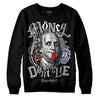 Jordan 14 Retro 'Stealth' DopeSkill Sweatshirt Money Don't Lie Graphic Streetwear - Black