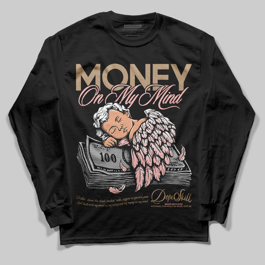 Nike Air Force 1 Low Canvas “Linen” DopeSkill Long Sleeve T-Shirt MOMM Graphic Streetwear - Black