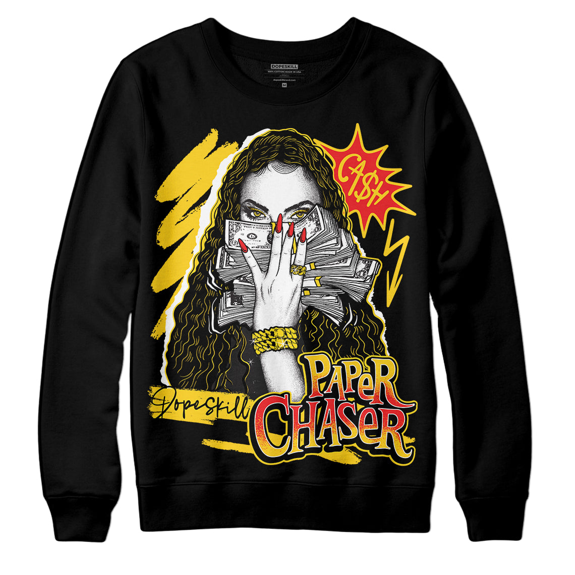 Yellow Sneakers DopeSkill Sweatshirt NPC Graphic Streetwear - Black