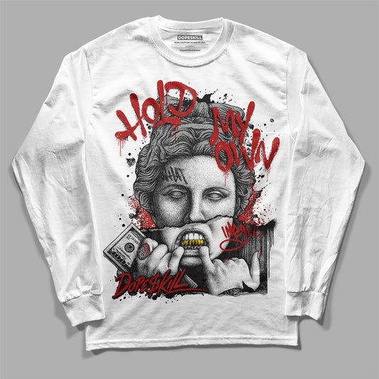 Jordan 14 "Black/White" DopeSkill Long Sleeve T-Shirt Hold My Own Graphic Streetwear - White]