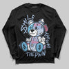 Jordan 3 GS “Denim/Pink Glow” DopeSkill Long Sleeve T-Shirt Smile Through The Pain Graphic Streetwear - Black