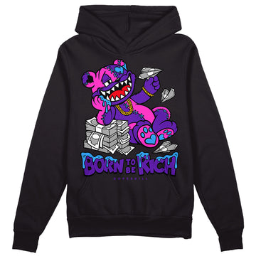 Jordan 13 Court Purple DopeSkill Hoodie Sweatshirt Born To Be Rich Graphic Streetwear - Black