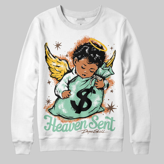 SB Dunk Low Rodeo Tourmaline DopeSkill Sweatshirt Heaven Sent Graphic Streetwear - White