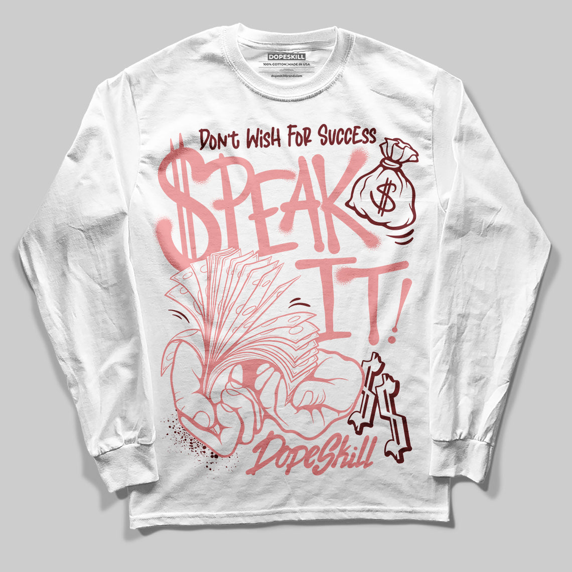 Jordan 3 Retro Valentine's Day Treat Yourself (2025) DopeSkill Long Sleeve T-Shirt Speak It Graphic Streetwear - White