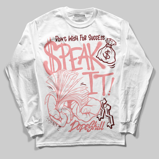 Jordan 3 Retro Valentine's Day Treat Yourself (2025) DopeSkill Long Sleeve T-Shirt Speak It Graphic Streetwear - White