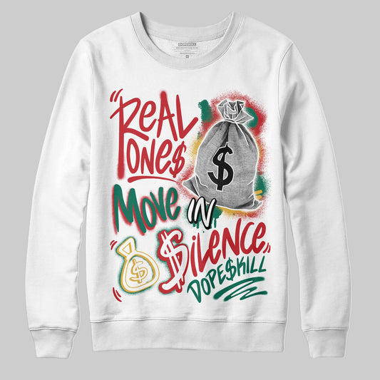 Jordan 3 Mexico 'El Vuelo' DopeSkill Sweatshirt Real Ones Move In Silence Graphic Streetwear - White