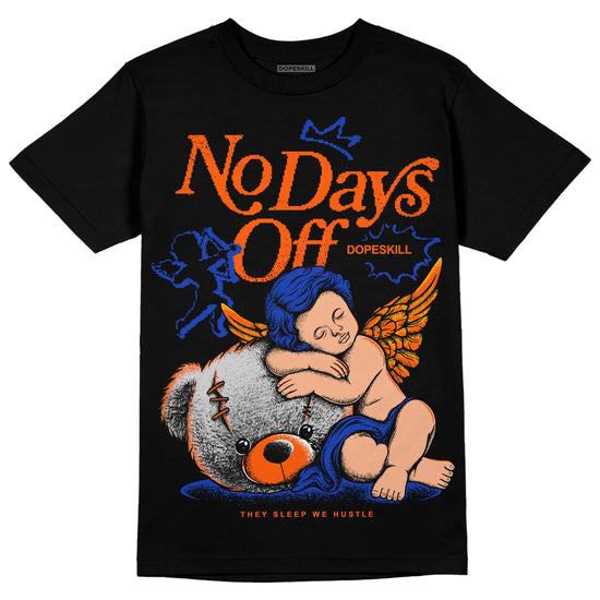 Dunk Low Futura Orange Blaze DopeSkill T-Shirt New No Days Off Graphic Streetwear - Black