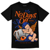 Dunk Low Futura Orange Blaze DopeSkill T-Shirt New No Days Off Graphic Streetwear - Black