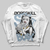 Jordan 40 “Blue Suede” DopeSkill Long Sleeve T-Shirt Stay It Busy Graphic Streetwear - White
