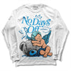 Jordan 4 Retro Military Blue DopeSkill Long Sleeve T-Shirt New No Days Off Graphic Streetwear - White