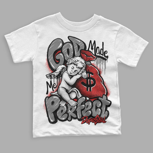 Jordan 1 High OG “Black/White” DopeSkill Toddler Kids T-shirt God Made Me Perfect Graphic Streetwear - White 