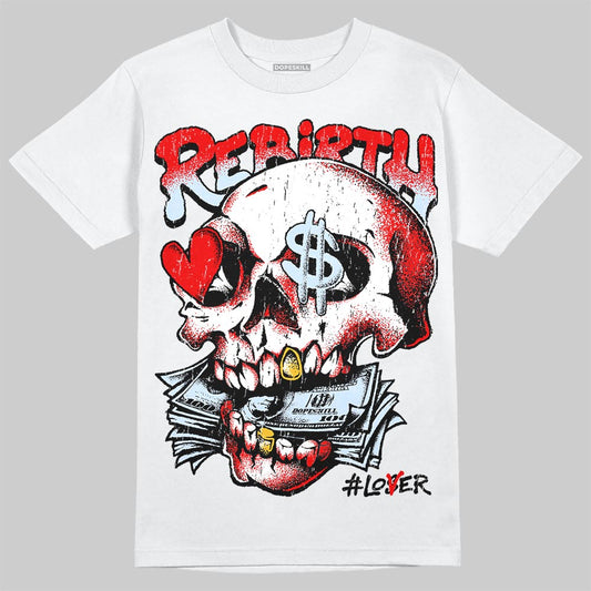 Jordan 11 Retro Cherry DopeSkill T-Shirt Rebirth Graphic Streetwear - White 