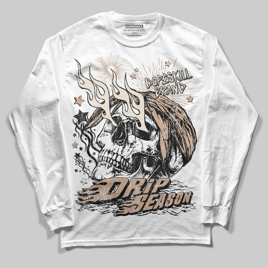 Jordan 4 Retro Cozy Girl DopeSkill Long Sleeve T-Shirt Drip Season Graphic Streetwear - White