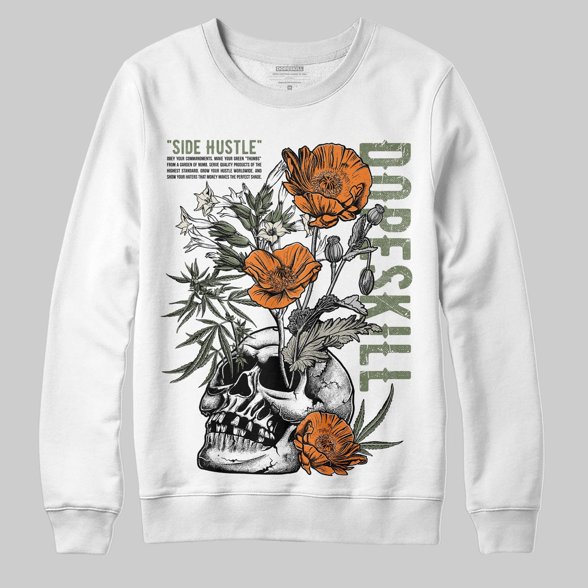 Jordan 4 Retro OG SP Undefeated (2025) DopeSkill Sweatshirt Side Hustle Graphic Streetwear - White 