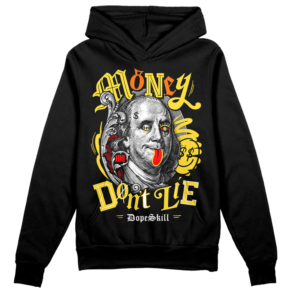 Jordan 4 Thunder DopeSkill Hoodie Sweatshirt Money Don't Lie Graphic Streetwear - Black