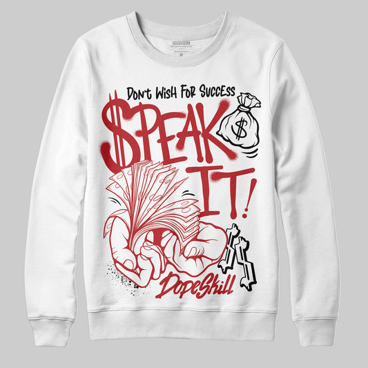 Jordan 12 Retro Flu Game (2025) DopeSkill Sweatshirt Speak It Graphic Streetwear - White