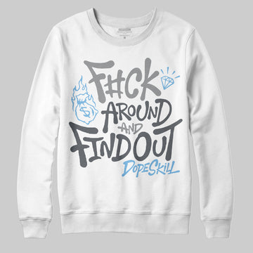 Jordan 5 Retro Wolf Grey (2026) DopeSkill Sweatshirt F#ck Around And Find Out Graphic Streetwear - White 