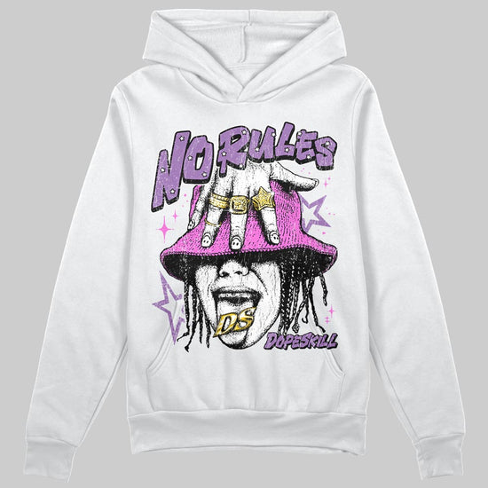 PURPLE Sneakers DopeSkill Hoodie No Rules Graphic Streetwear - White