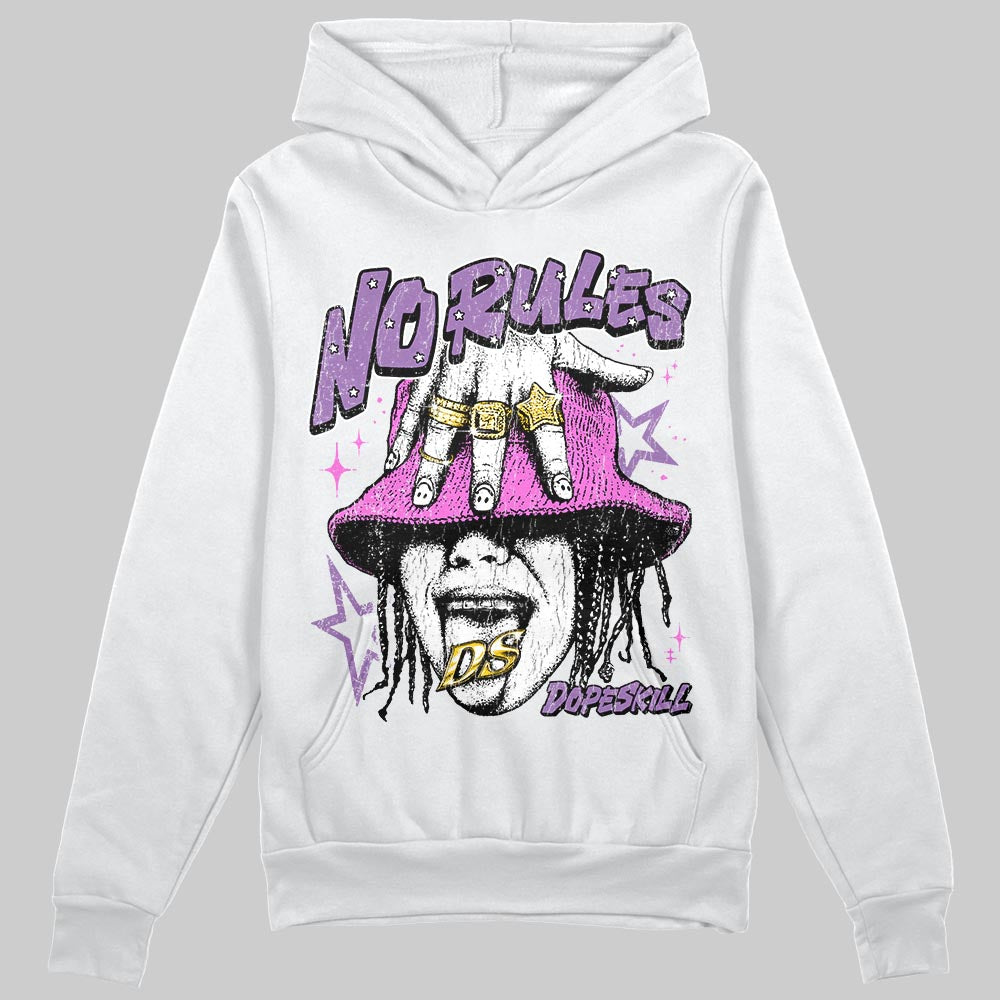 PURPLE Sneakers DopeSkill Hoodie No Rules Graphic Streetwear - White