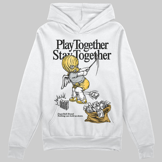 Jordan 12 "Phantom" DopeSkill Hoodie Sweatshirt Play together, Stay together Graphic Streetwear - White