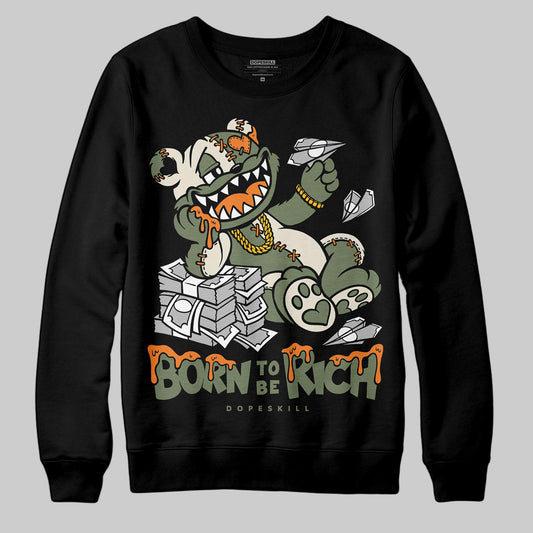 Jordan 4 Retro OG SP Undefeated (2025) DopeSkill Sweatshirt Born To Be Rich Graphic Streetwear - black
