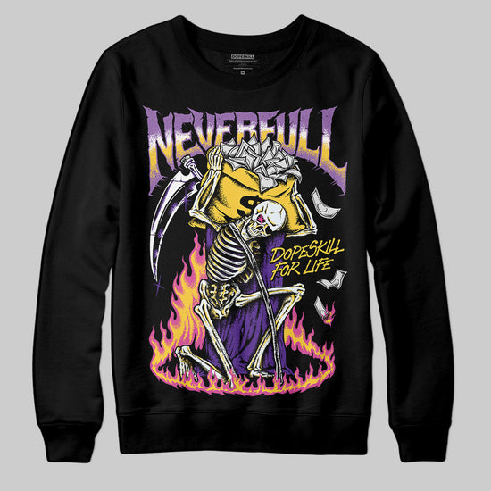 PURPLE Sneakers DopeSkill Sweatshirt NeverFull Graphic Streetwear - Black