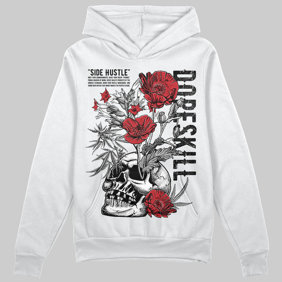 Jordan 11 “Bred Velvet” DopeSkill Hoodie Sweatshirt Side Hustle Graphic Streetwear - White