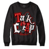 Jordan 1 Retro Low "Black Toe" DopeSkill Sweatshirt Talk Is Chip Graphic Streetwear - Black