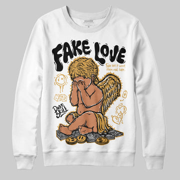 Jordan 11 "Gratitude" DopeSkill Sweatshirt New Fake Love Graphic Streetwear - White