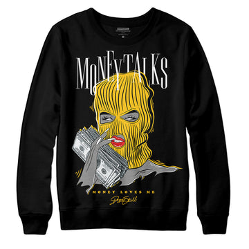 Yellow Sneakers DopeSkill Sweatshirt Money Talks Graphic Streetwear - Black