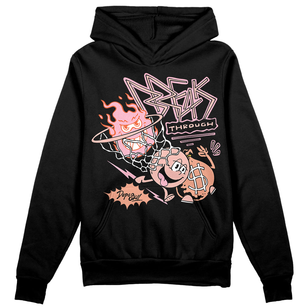 Jordan 11 Low “Legend Pink” DopeSkill Hoodie Sweatshirt Break Through Graphic Streetwear - Black