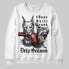 Black and White Sneakers DopeSkill Sweatshirt New Drip Season Graphic Streetwear - White 