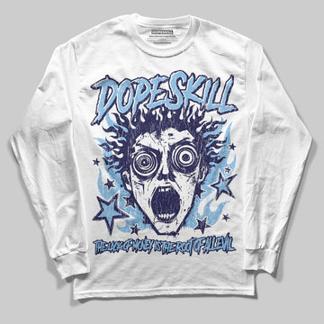 University Blue Sneakers DopeSkill Long Sleeve T-Shirt Root of Evil Graphic Streetwear - White