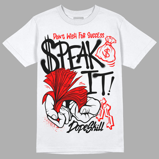 Black and White Sneakers DopeSkill T-Shirt Speak It Graphic Streetwear - White 