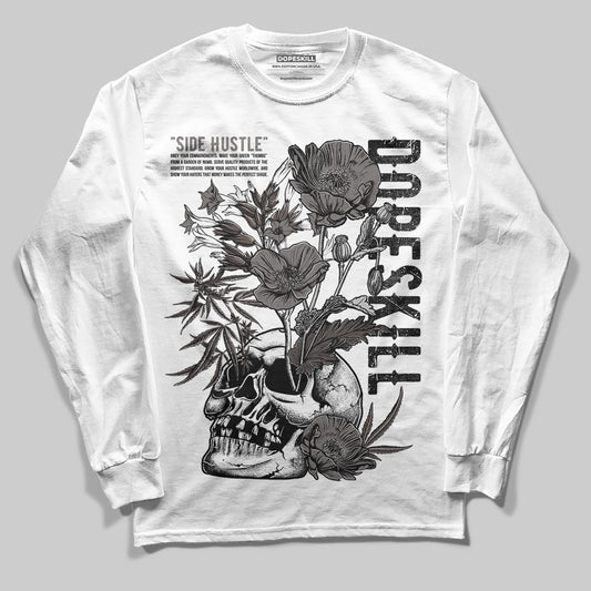 Jordan 4 Retro Cave Stone DopeSkill Long Sleeve T-Shirt Side Hustle Graphic Streetwear - White 