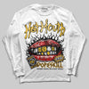 Jordan 12 "Phantom" DopeSkill Long Sleeve T-Shirt Hot Mouth Graphic Streetwear - White