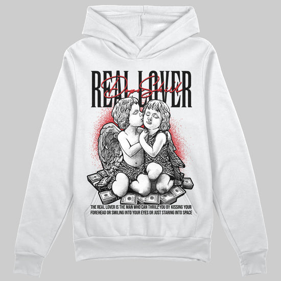 Jordan 3 OG “Black Cement” DopeSkill Hoodie Sweatshirt Real Lover Graphic Streetwear - White