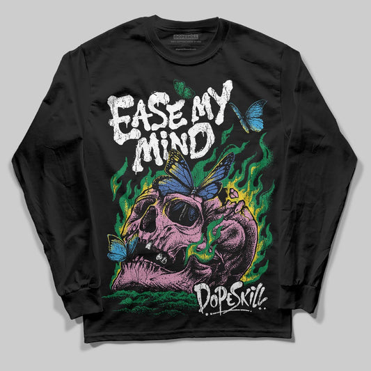 Green Sneakers DopeSkill Long Sleeve T-Shirt Ease My Mind Graphic Streetwear - black