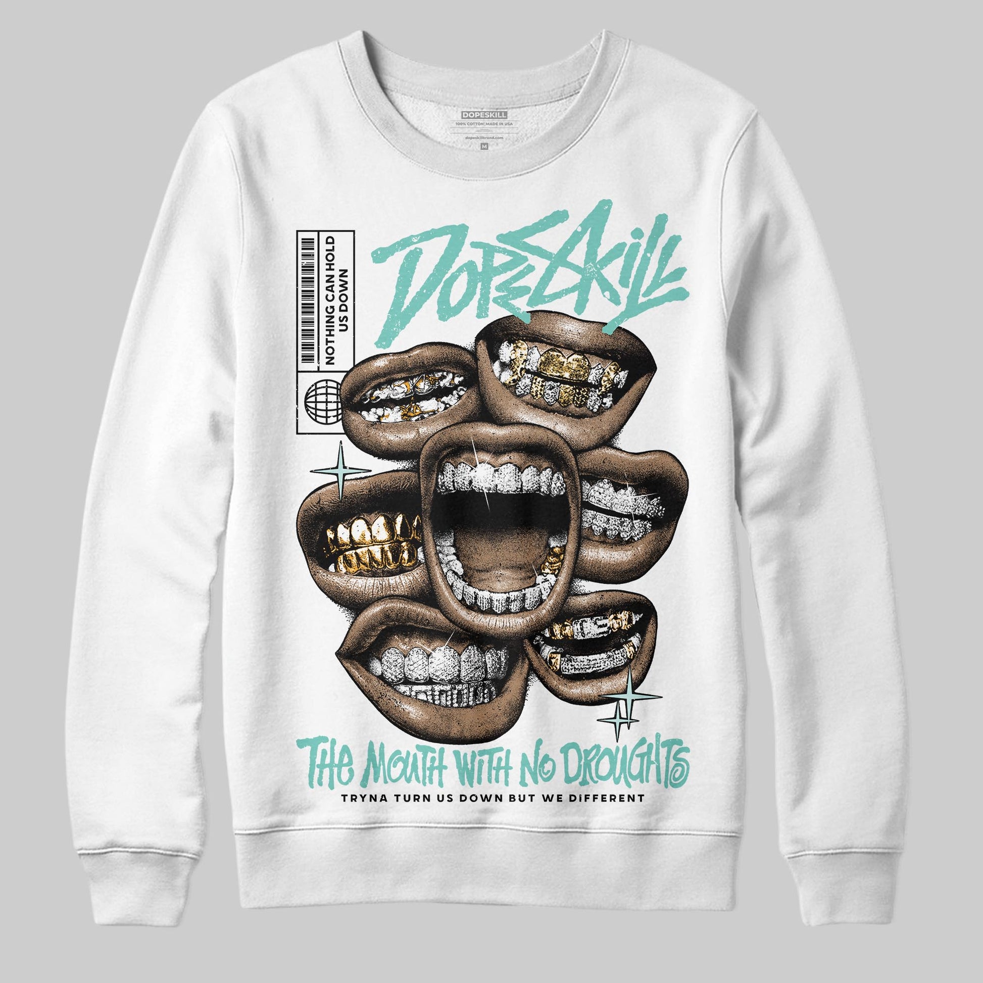 Jordan 11 Low "Igloo" DopeSkill Sweatshirt The Mouth With No Droughts Graphic Streetwear - White