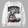 Jordan 14 "Black/White" DopeSkill Sweatshirt Sick Bear Graphic Streetwear - White