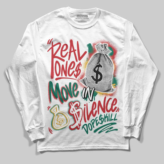 Jordan 3 Mexico 'El Vuelo' DopeSkill Long Sleeve T-Shirt Real Ones Move In Silence Graphic Streetwear - White