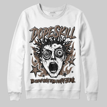 A Ma Maniére x Air Jordan 4 “Dark Mocha” DopeSkill Sweatshirt Root of Evil Graphic Streetwear - White