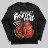 Black and White Sneakers DopeSkill Long Sleeve T-Shirt Fight For Right Graphic Streetwear - Black