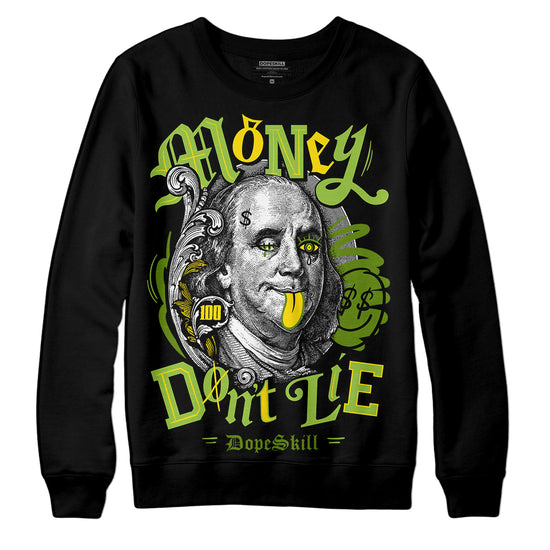 Dunk Low 'Chlorophyll' DopeSkill Sweatshirt Money Don't Lie Graphic Streetwear - Black