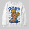 Royal Blue Sneakers DopeSkill Sweatshirt False Love Graphic Streetwear - White