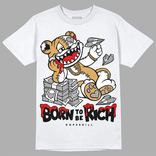 Jordan 11 "Gratitude" DopeSkill T-Shirt Born To Be Rich Graphic Streetwear - White 