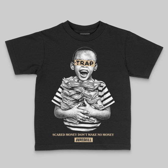 TAN Sneakers DopeSkill Toddler Kids T-shirt Scared Money Don't Make No Money Graphic Streetwear - black