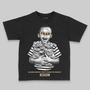 TAN Sneakers DopeSkill Toddler Kids T-shirt Scared Money Don't Make No Money Graphic Streetwear - black