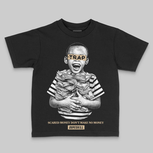 TAN Sneakers DopeSkill Toddler Kids T-shirt Scared Money Don't Make No Money Graphic Streetwear - black